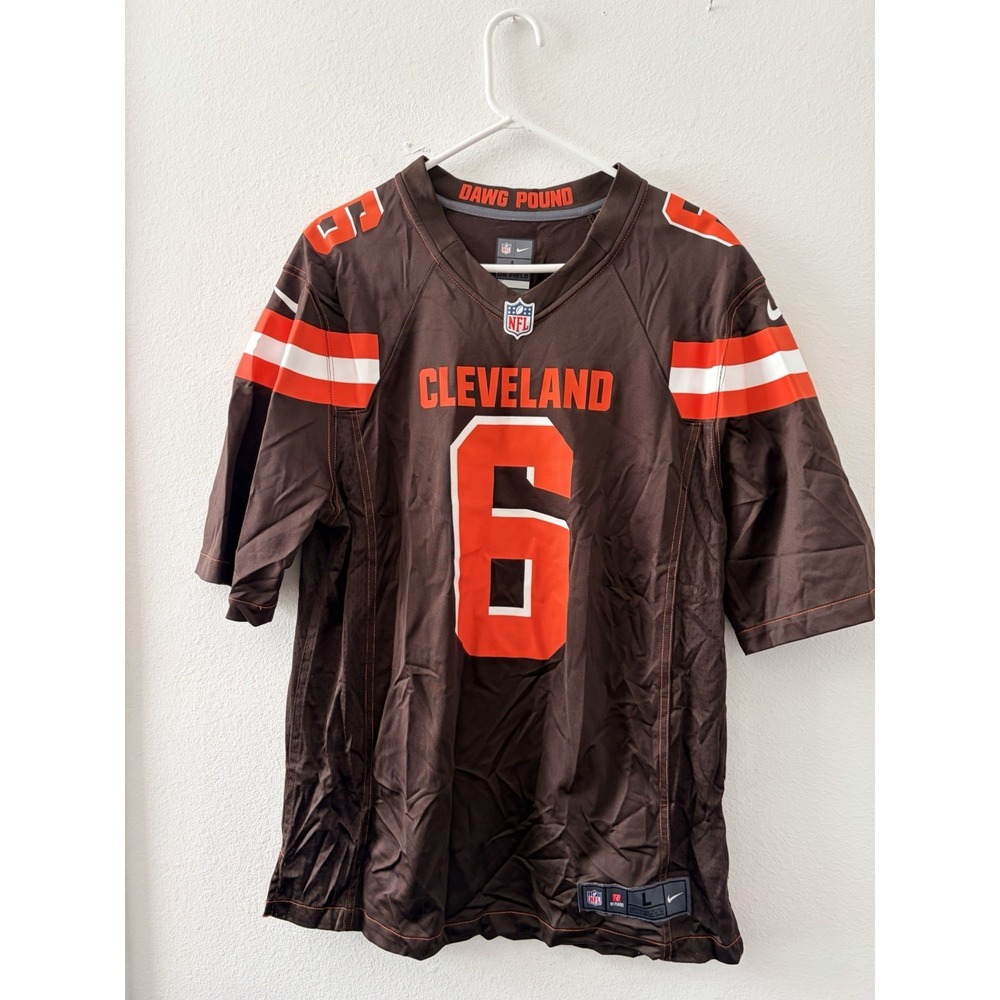 Nike Cleveland Browns Baker Mayfield #6 Jersey Mens Size L Brown On Field